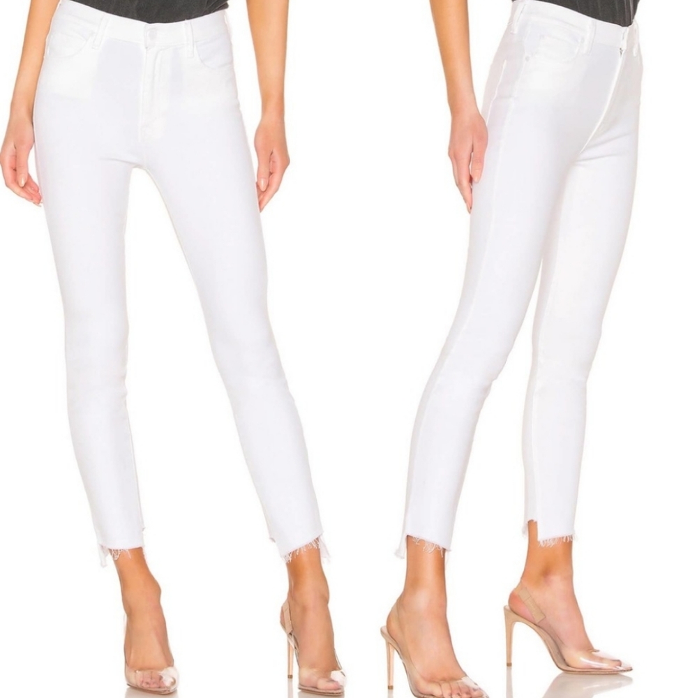 MOTHER White Ankle & Cropped Jeans
